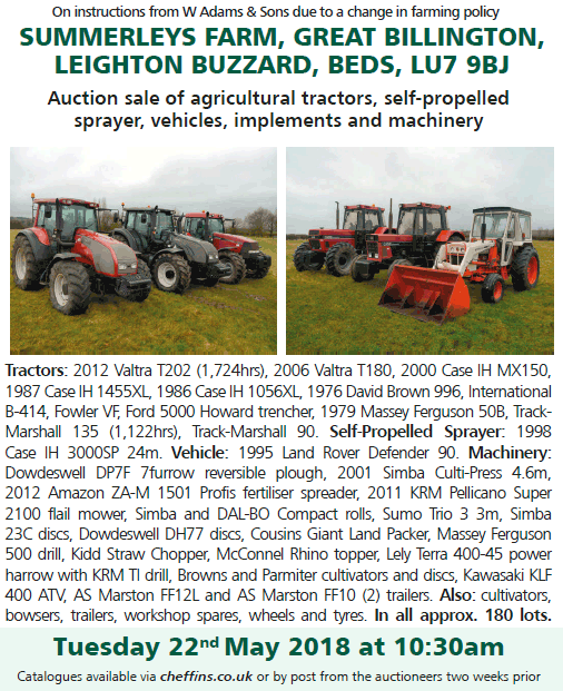 Bedfordshire Auction Farmers Guide