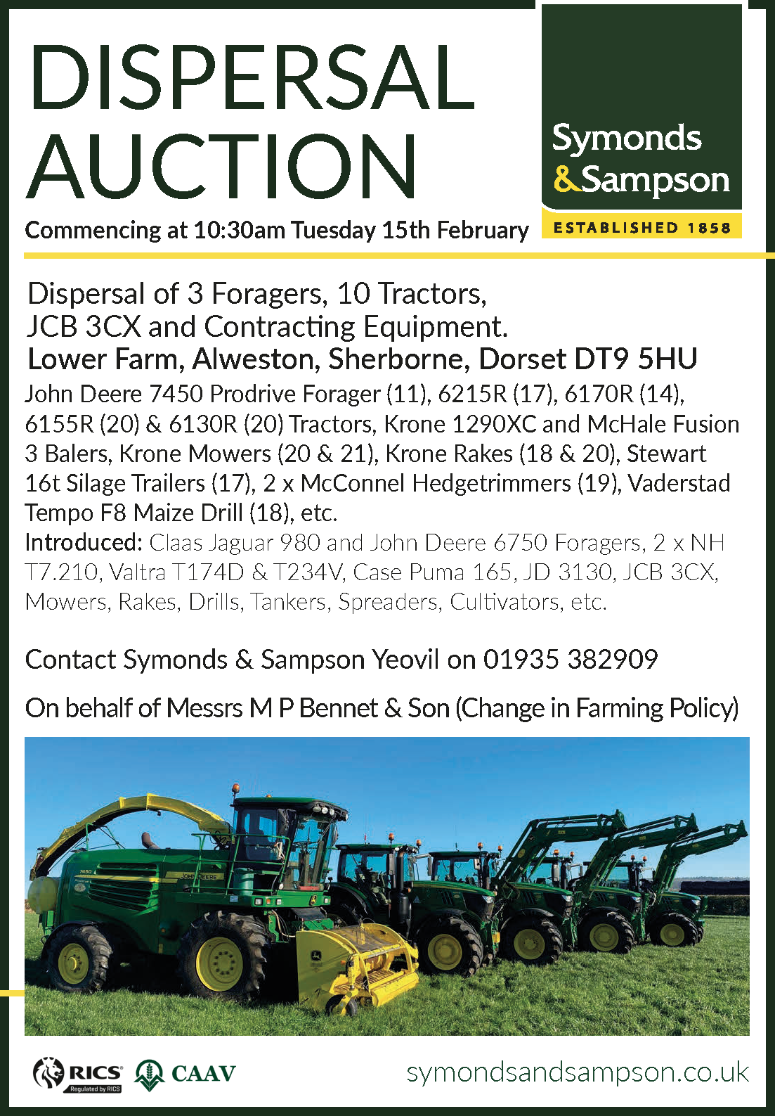 Symonds & Sampson Dispersal Auction Farmers Guide