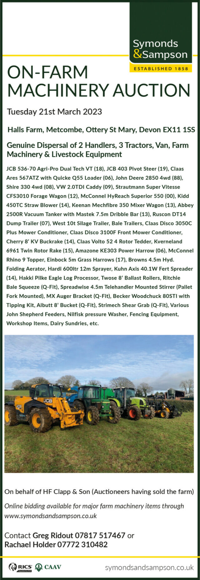 Symonds & Sampson Farmers Guide