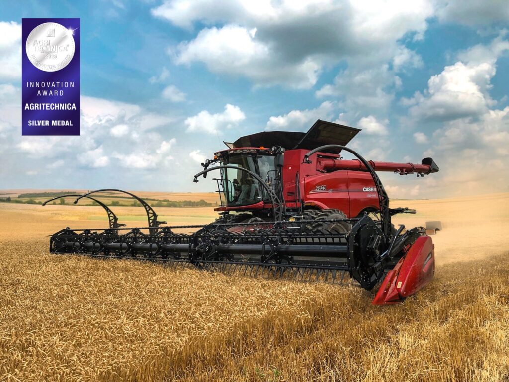 Case IH feedrate control system on combine harvester. Silver medal in Agritechnica Innovation Awards