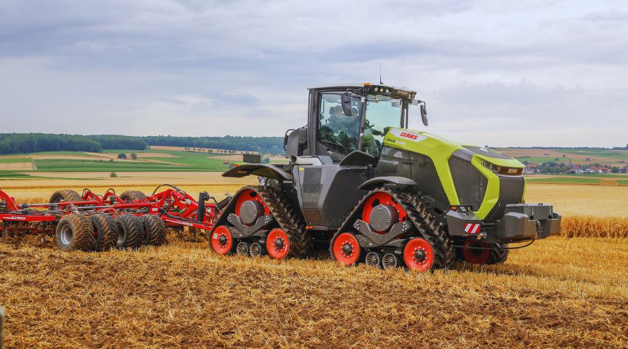 Claas Xerion 12 Series Flagship ploughing farmer's field tractors