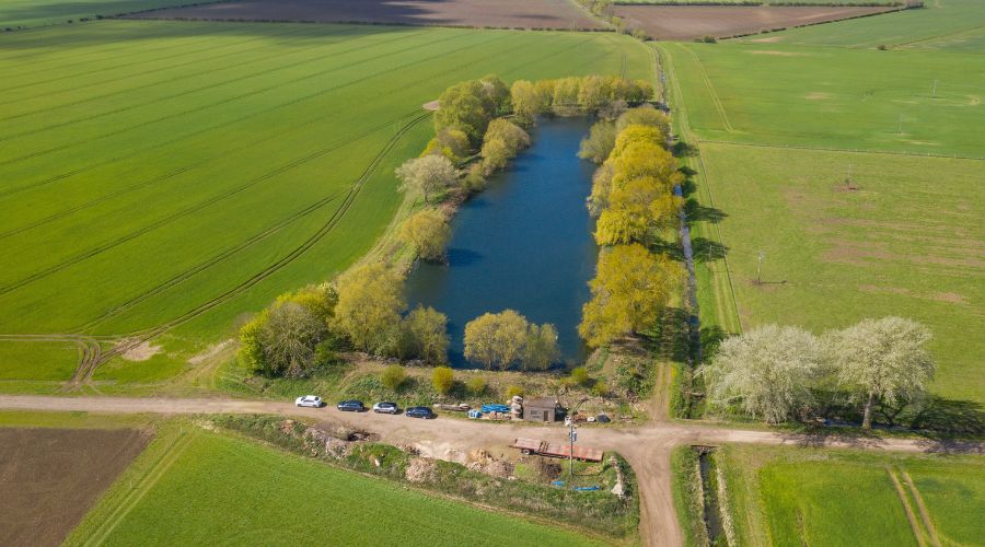 Woodland Trust in partnership with Robert Moore of Barff Farm birdseye view of planned woodland planting