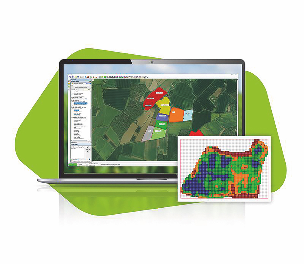 laptop screen with maps and graphs