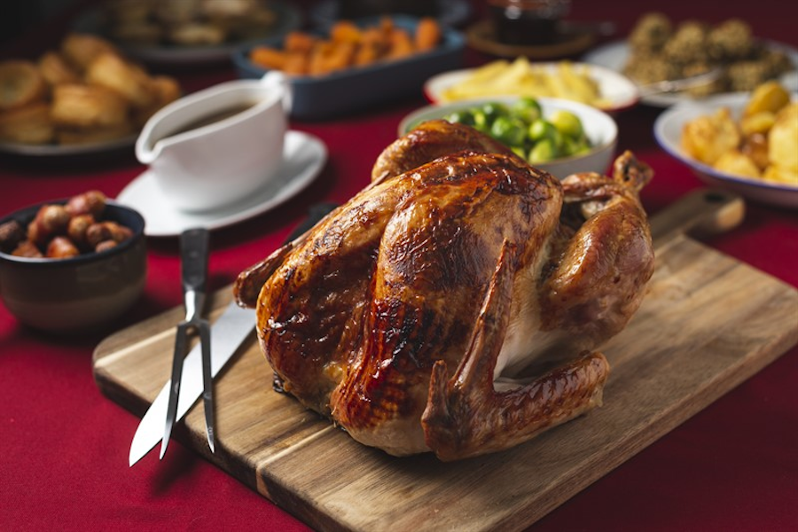 Image of a roasted turkey.