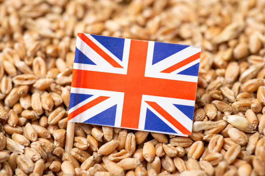 UK produced loose domestic wheat cereal with a UK flag