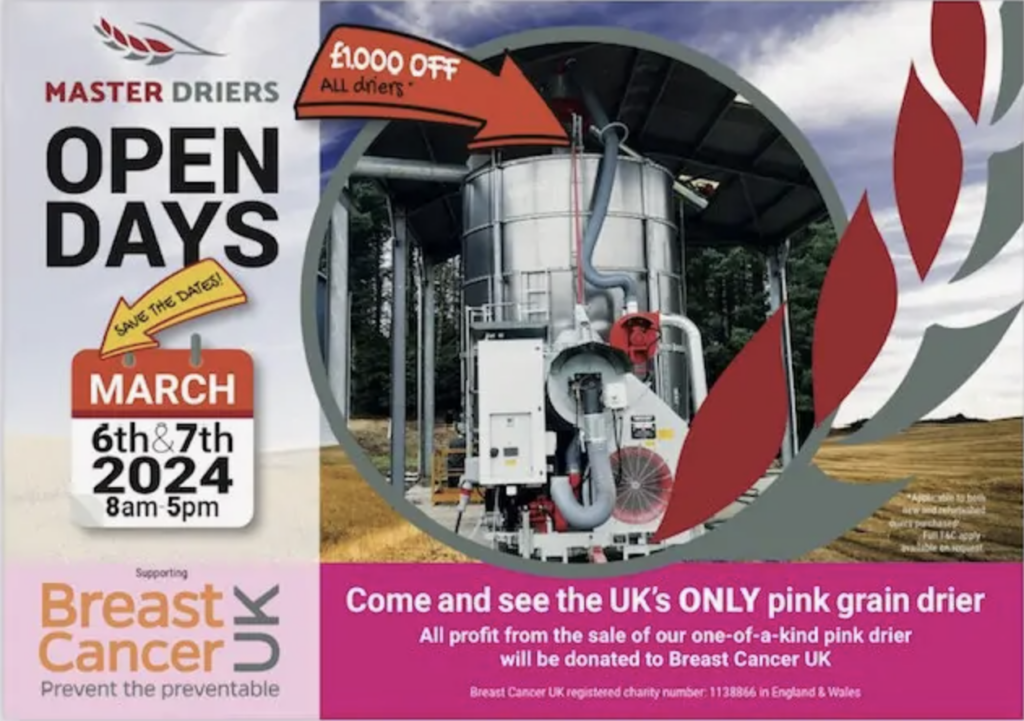 Master Driers open day event on farm machinery website