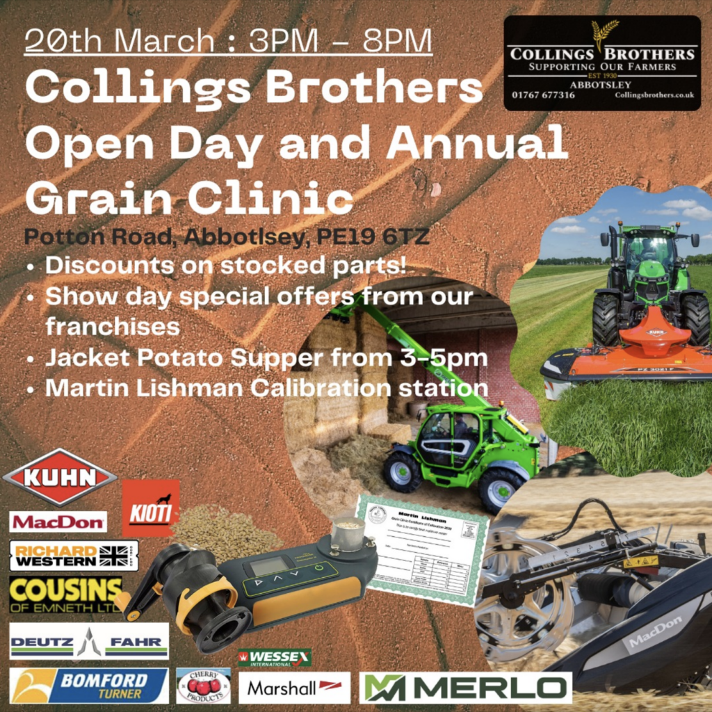 Collings Brothers event on farm machinery website