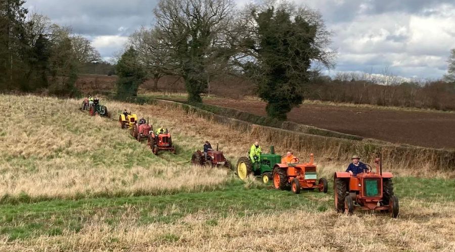 Almost 50 vintage tractors took part in Shropshire TVO & Petrol Tractor Run in aid of Alzheimer's Research UK charity.