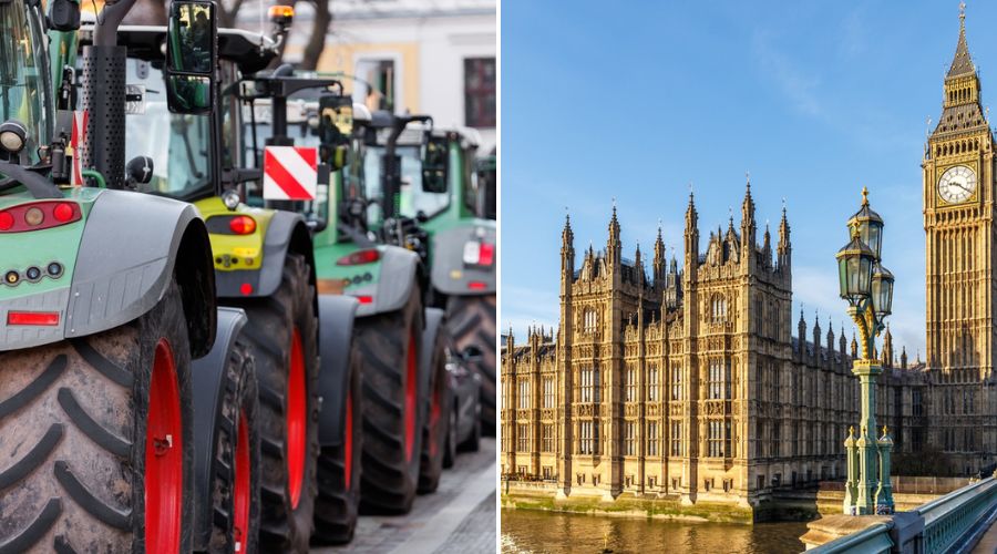 British farmers will host tractor protest at Westminster Square in London today, 25th March. It is organised by Save British Farming.