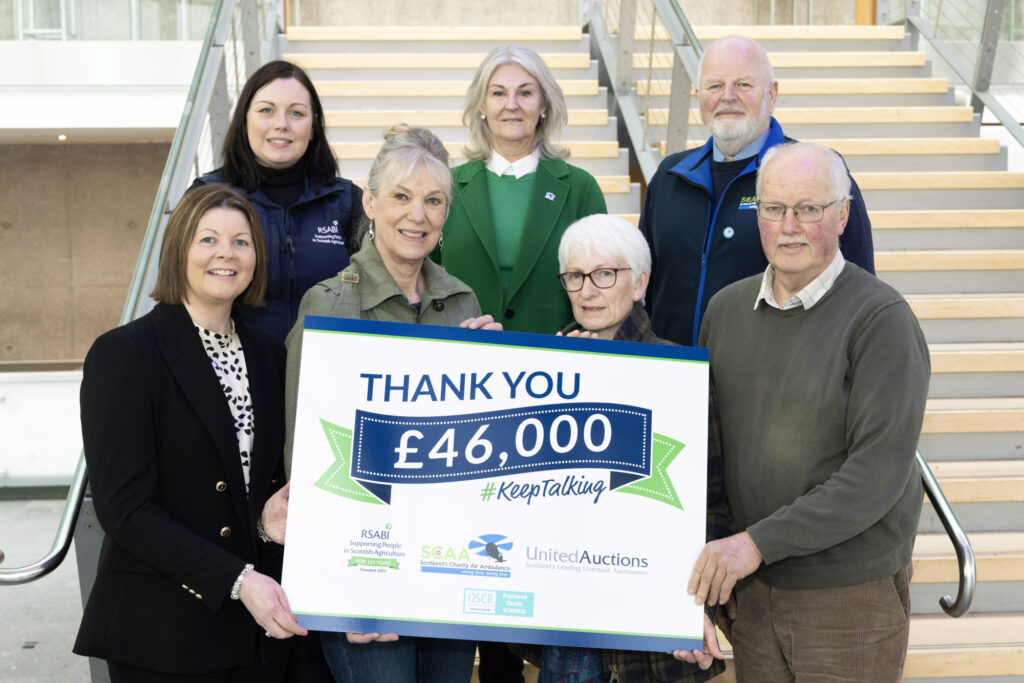 Performance by The Farmers’ Choir has raised £46,000 for Scottish agriculture charity, RSABI, and Scotland’s Charity Air Ambulance (SCAA). 