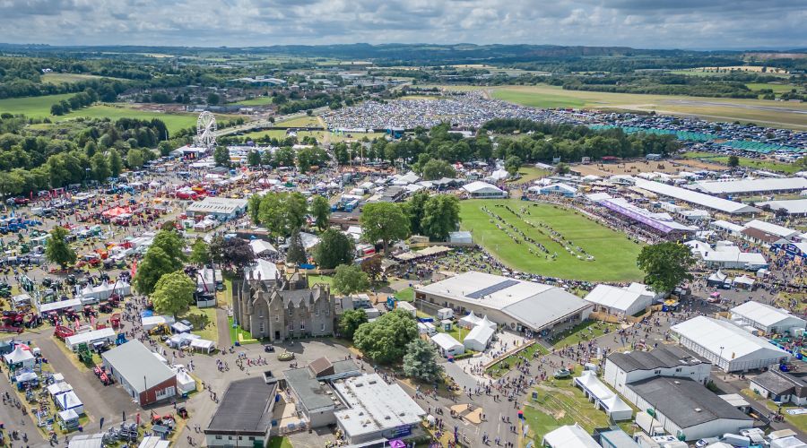 royal highland show aerial image
