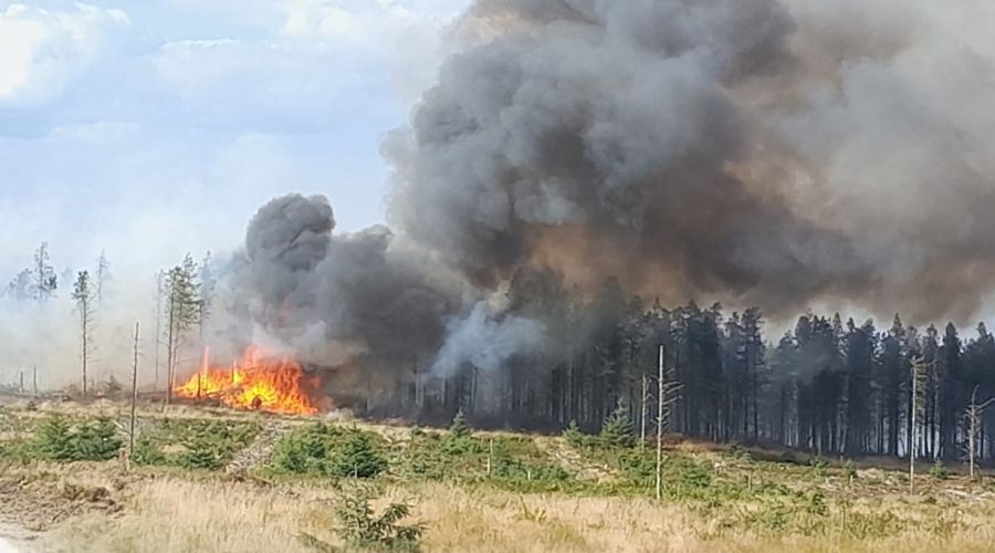 North Yorkshire farmers have been praised for their efforts to help put down the blaze in Langdale Moor, near RAF Fylingdales.