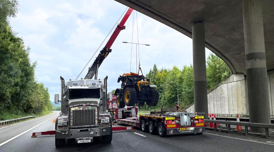 Mick Gould Commercials Ltd provided new details about the accident in which a tractor fell from a bridge near Wrotham on M20.