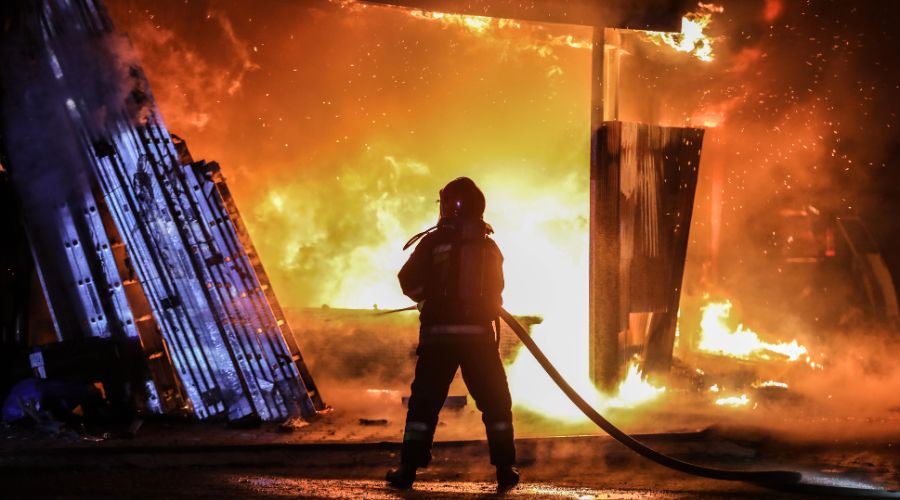 75 pigs were killed in an agricultural building fire in Cookley, East Suffolk, this morning.