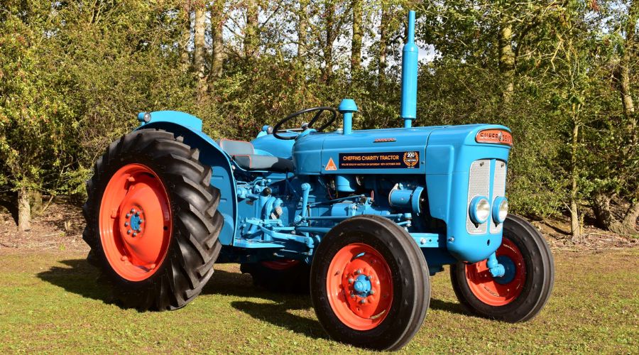 1963 Fordson Super Dexta tractor was sold for £40,280 at the Cheffins Cambridge Vintage Sale, with all proceeds going to Cambridge Children’s Hospital. 