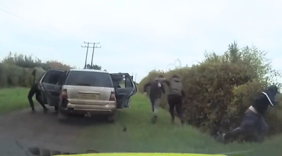 Cambridgeshire Police’s rural crime team stopped a car carrying ten men who were reportedly on their way to take part in hare coursing.