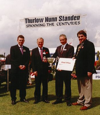 Suffolk Show 2000 – James Thurlow, John Thurlow, Adrian Brown (Aftersales Director at TNS) and Show Stand Judge.