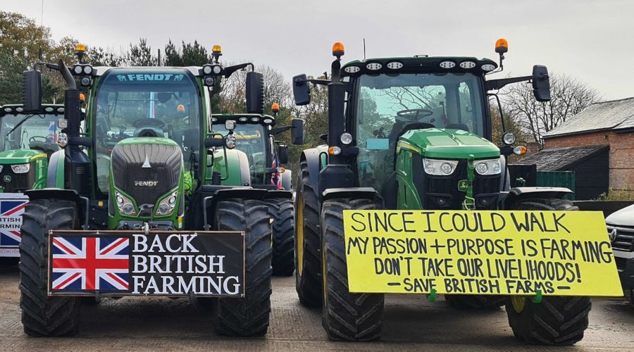 Around 100 tractors are taking part in Day of Unity in Suffolk, demonstrating farmers' dissatisfaction with changes to inheritance tax ahead Budget.