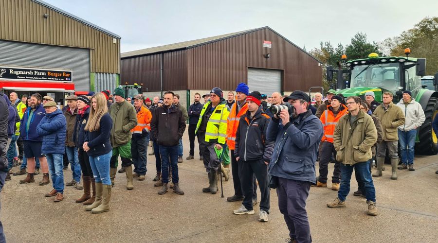 Around 100 tractors rolled through the streets of Suffolk yesterday to protest against the changes to the family farm tax.
