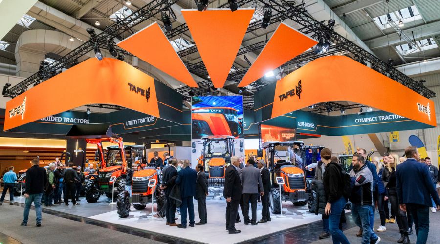 Tractors and Farm Equipment Limited is showcasing its latest technology, including TAFE EVX75 electric hybrid tractor, at Agritechnica 2025.