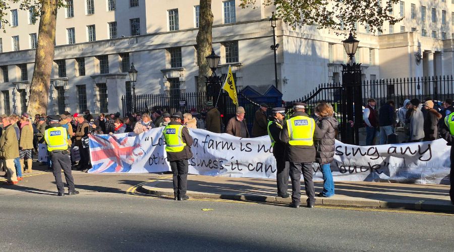 Farmers rally on Budget day.