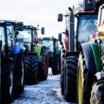 French farmers have been blocking several highways around the country and sprayed manure in protests against cattle culling.