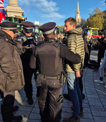 Farmers rally on Budget day.