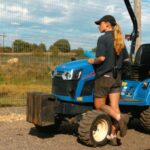 Iseki tractor in use at Jimmy's farm, Ipswich