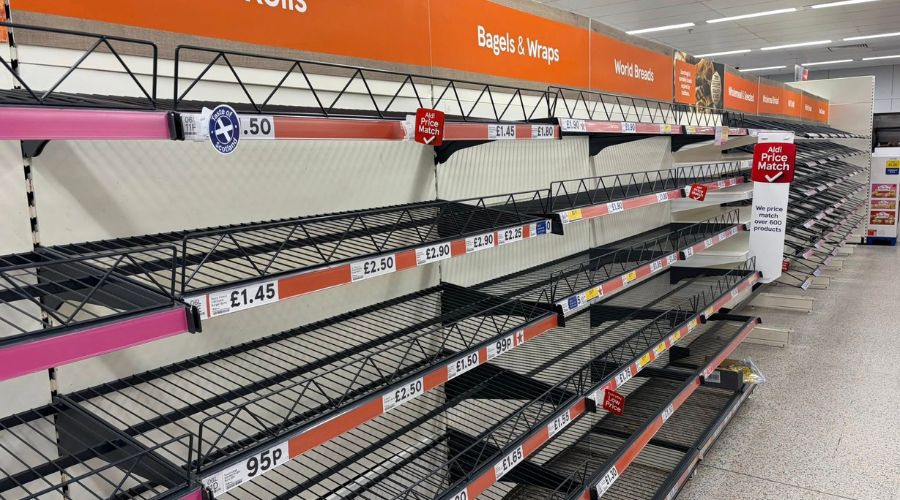 Alistair Carmichael, MP for Orkney and Shetland, has highlighted the importance of national food security while sharing photos of empty shelves in local shops. 
