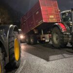 Farmers blocked a regional distribution centre at Avonmouth Docks, part of the Port of Bristol.