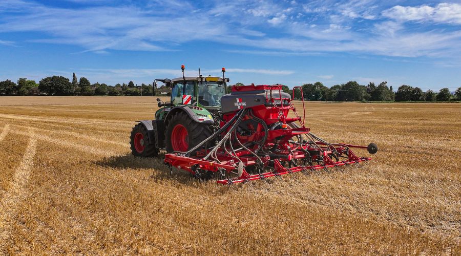 Weaving Machinery working drill in field